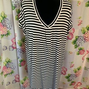 Worthington Black and White Striped Dress